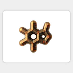 Coffee-Colored Caffeine Molecule Sticker